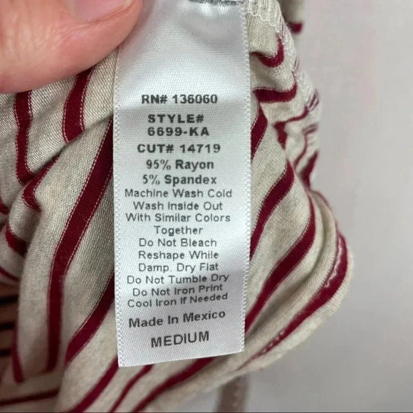 Project Social  T PST Mixed Stripe Turtleneck Top Size M - Picture 9 of 9